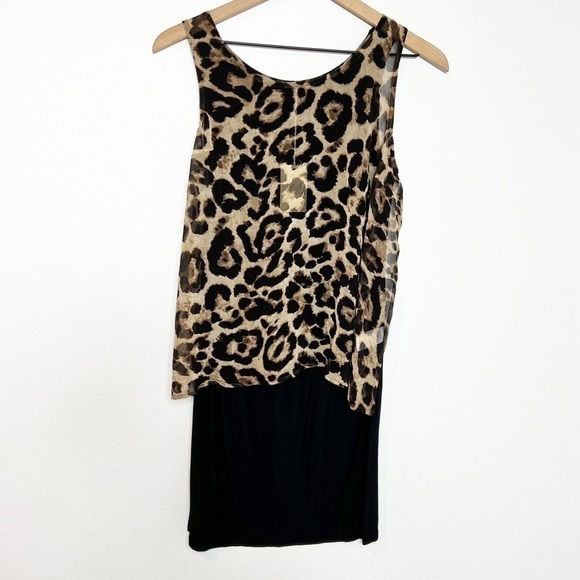 DOE & RAE LEOPARD WOMEN SLEEVELESS BLOUSE SIZE MEDIUM BRAND NEW - Picture 5 of 5